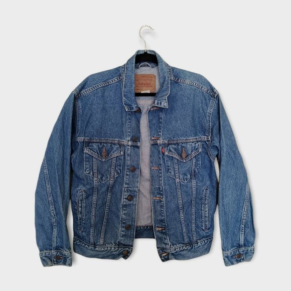 Men's Levi's 70508 7112 Classic Relaxed Trucker Jean Jacket Red Tab - Size M